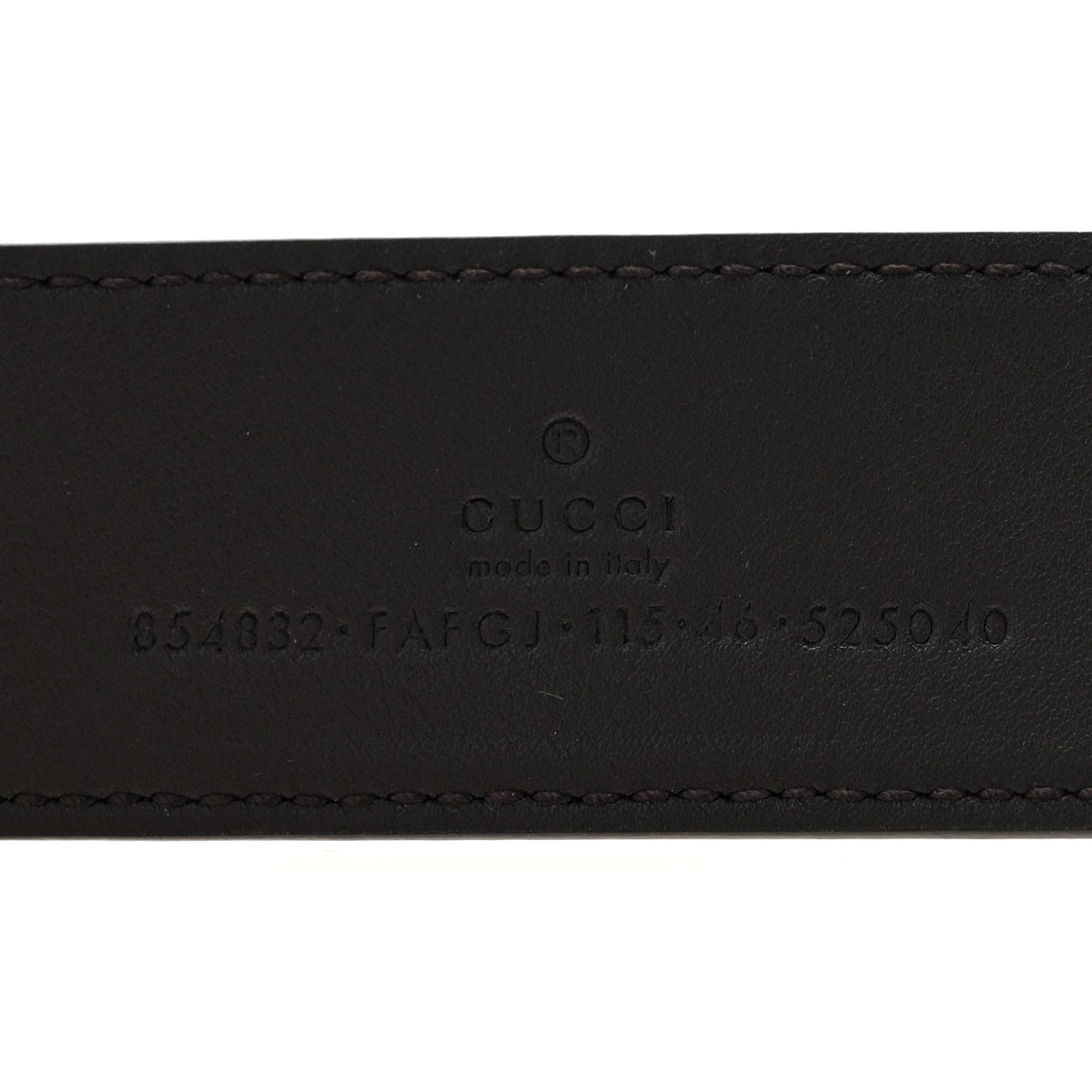 Gucci GG Supreme Logo Plaque 35mm Belt 115 46 Beige Ebony 5 of 7
