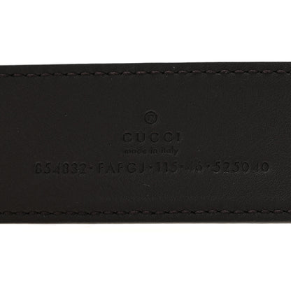 Gucci GG Supreme Logo Plaque 35mm Belt 115 46 Beige Ebony 5 of 7