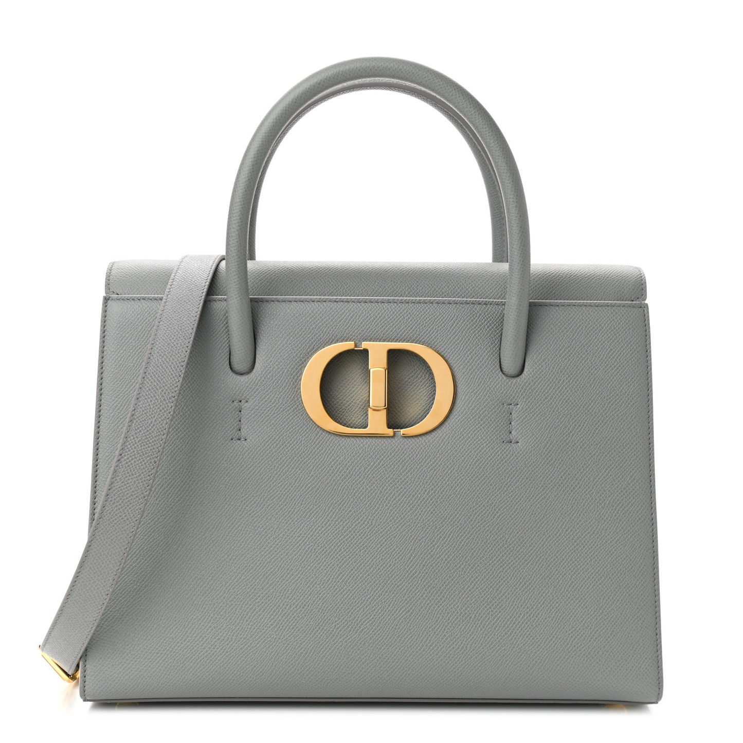Grained Calfskin Large St. Honore Tote Grey Stone