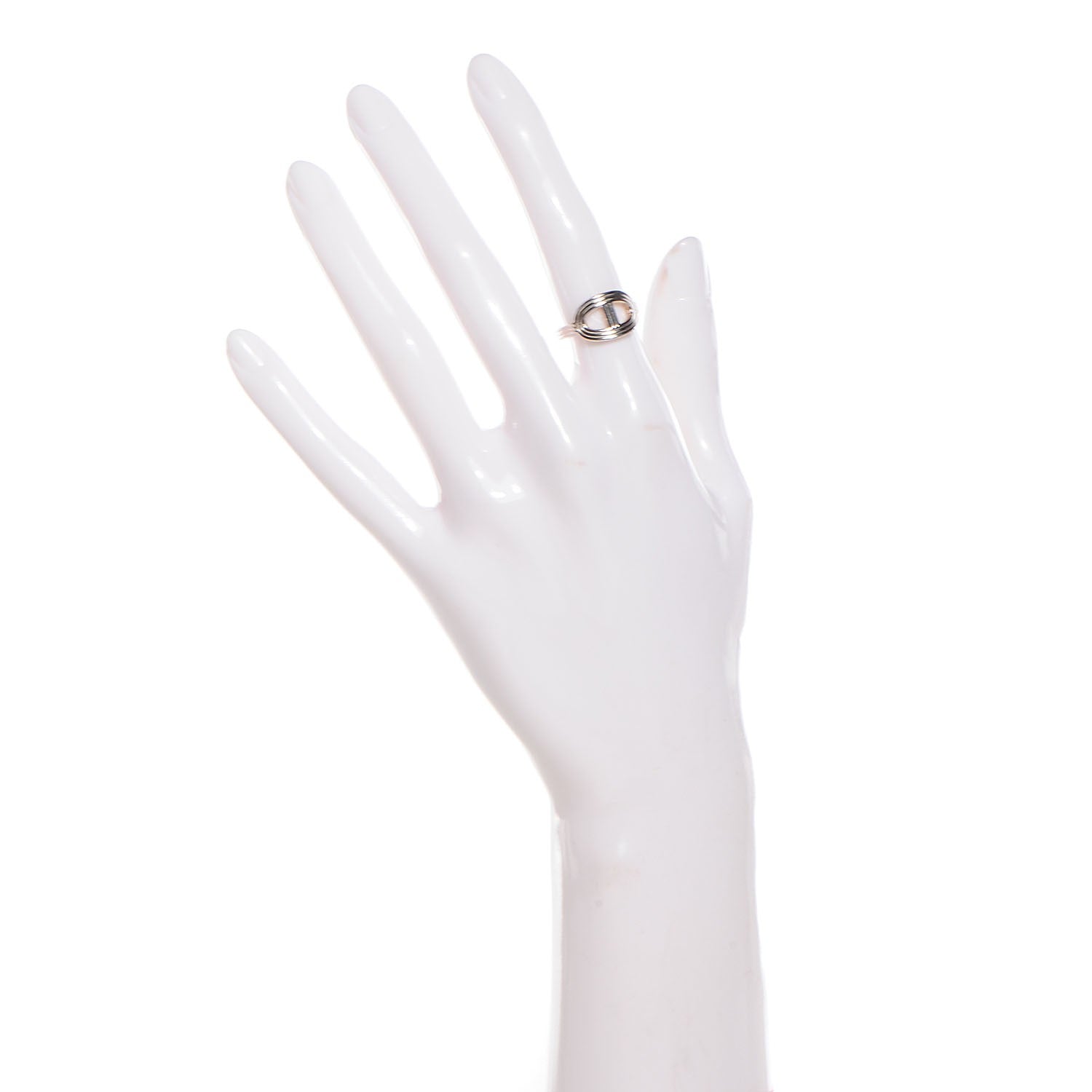 Hermes Sterling Silver Horizontal Chaine d'Ancre 24 PM Ring 49 5 2 of 6