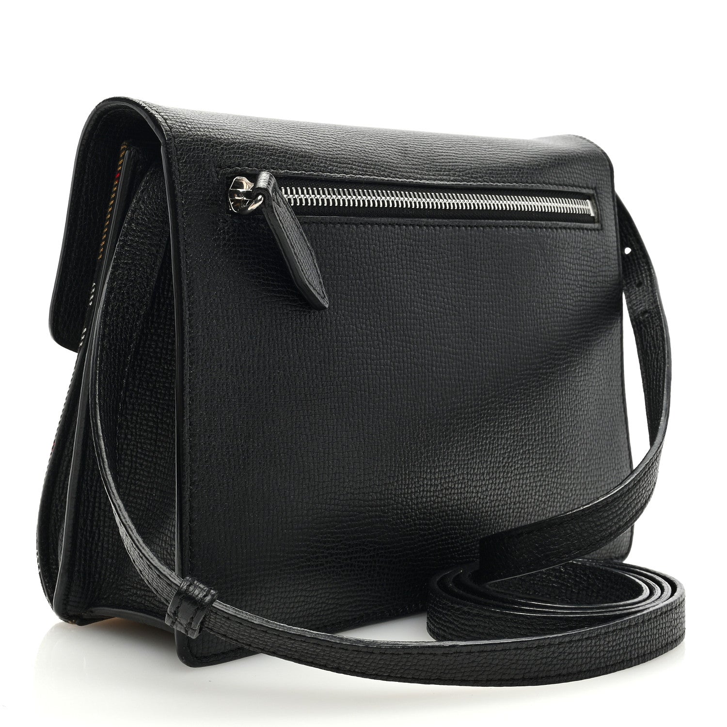 Burberry Derby Calfskin Vintage Check Small Macken Crossbody Bag Black 3 of 9