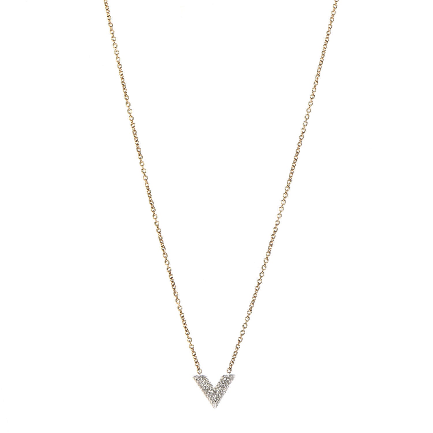 Louis Vuitton Swarovski Essential V Strass Necklace 1 of 6