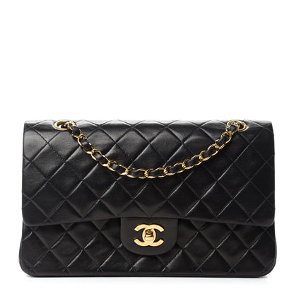 Chanel Lambskin Quilted Medium Double Flap Black 1 of 14