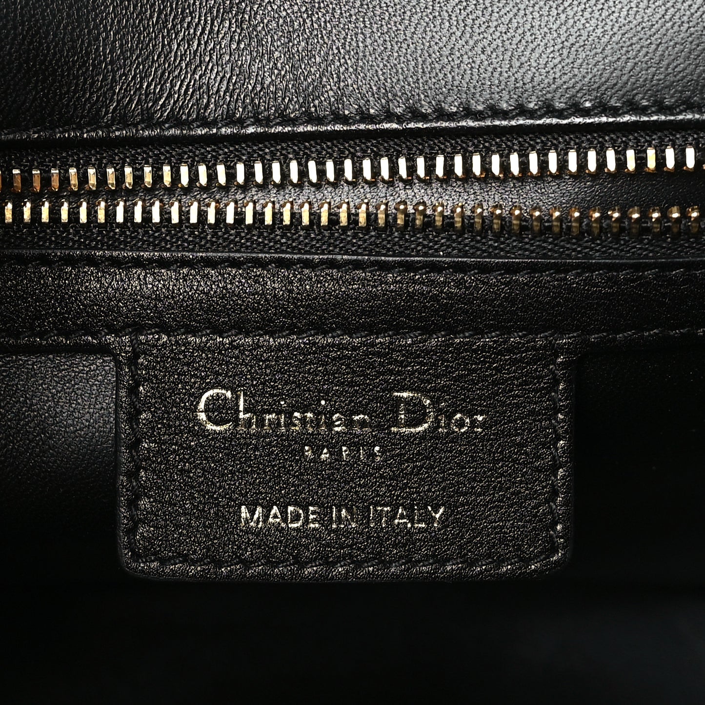 Calfskin Cannage Medium Caro Bag Black