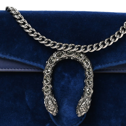 Gucci Velvet Super Mini Dionysus Shoulder Bag Cobalt 7 of 9