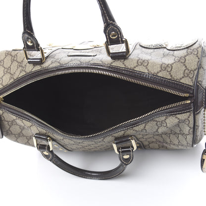 Gucci Monogram Guccissima Hearts Studded Medium Joy Boston Dark Brown 5 of 12
