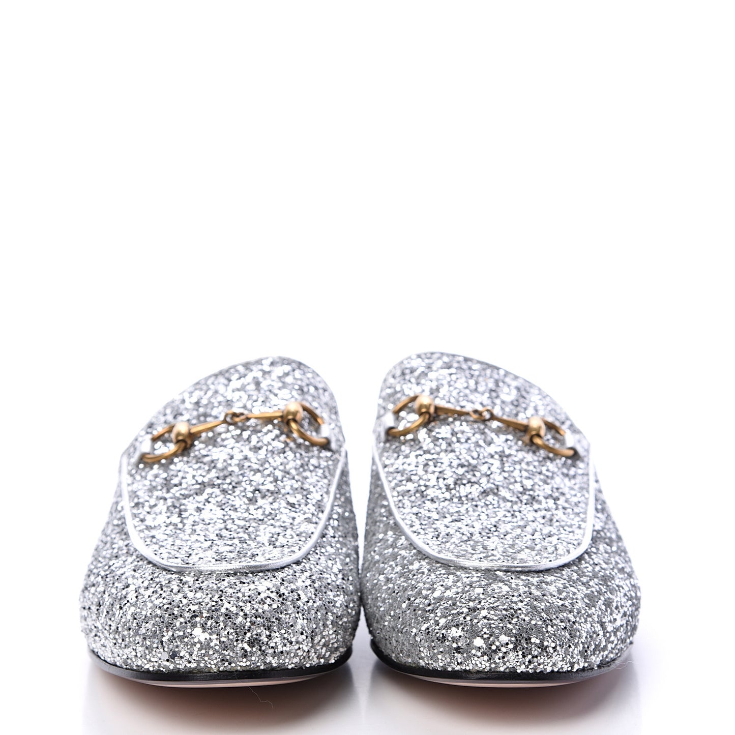 Glitter Womens Princetown Slippers 40 Silver