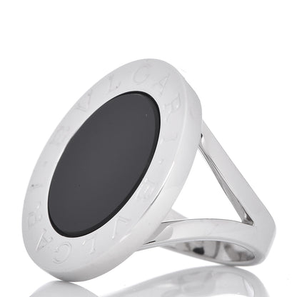 Bulgari 18K White Gold Black Onyx Bvlgari Bvlgari Ring 51 5.75 3 of 5