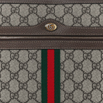 Gucci GG Supreme Monogram Large Ophidia Pouch Clutch Brown 8 of 11