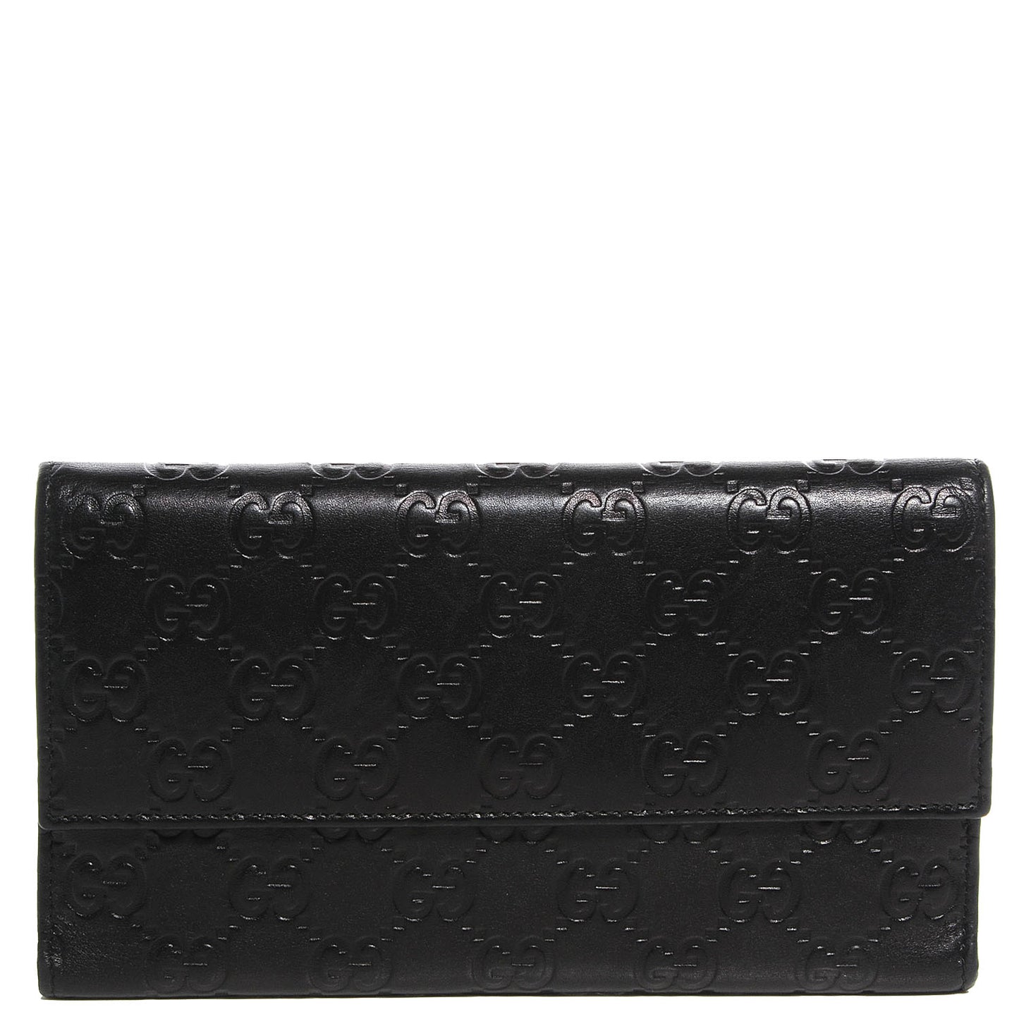Guccissima Continental Flap Wallet Black