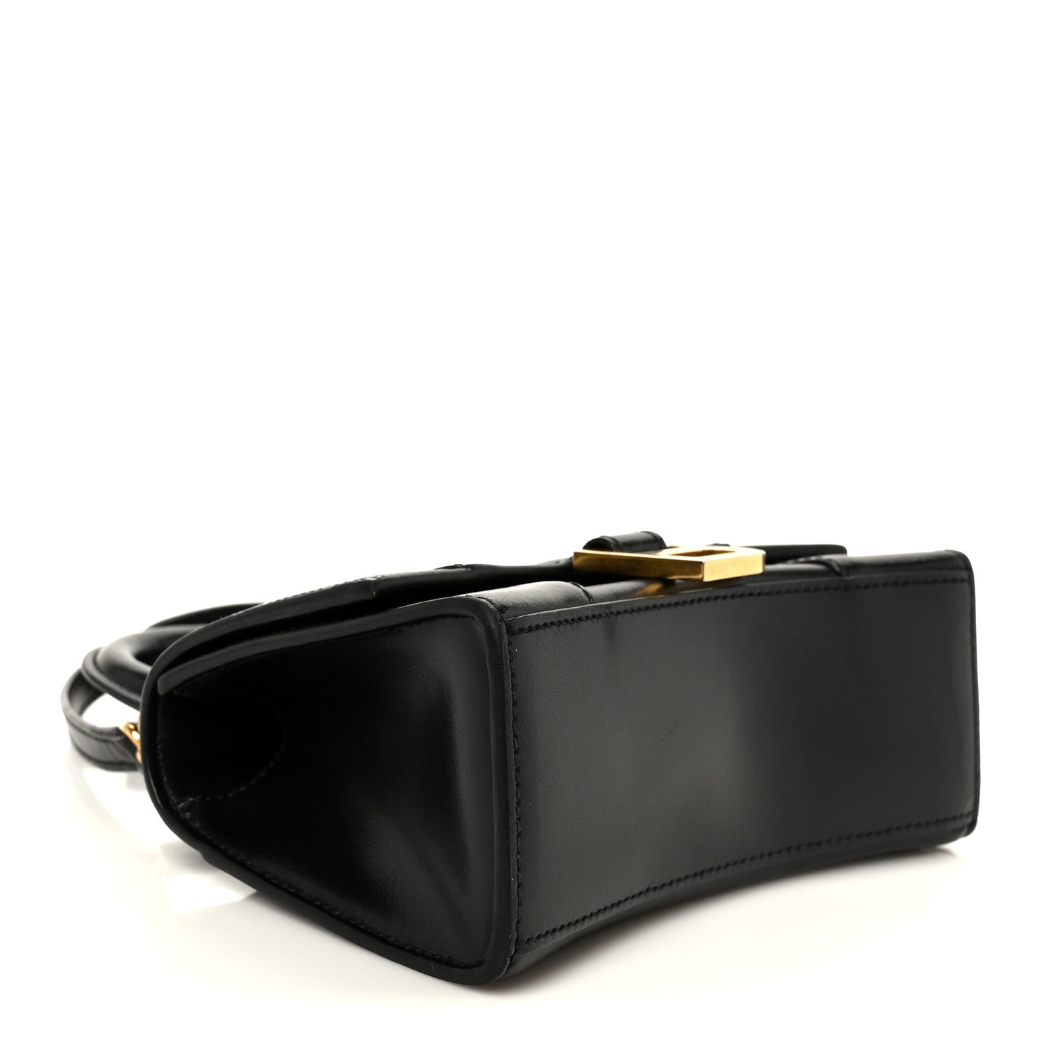 Balenciaga Shiny Box Calfskin Hourglass Top Handle Bag XS Black 4 of 11