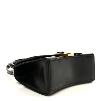 Balenciaga Shiny Box Calfskin Hourglass Top Handle Bag XS Black 4 of 11