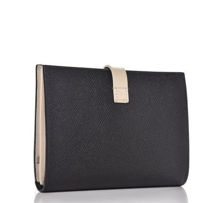 Celine Grained Calfskin Medium Multifunction Strap Wallet Black Chalk 3 of 9