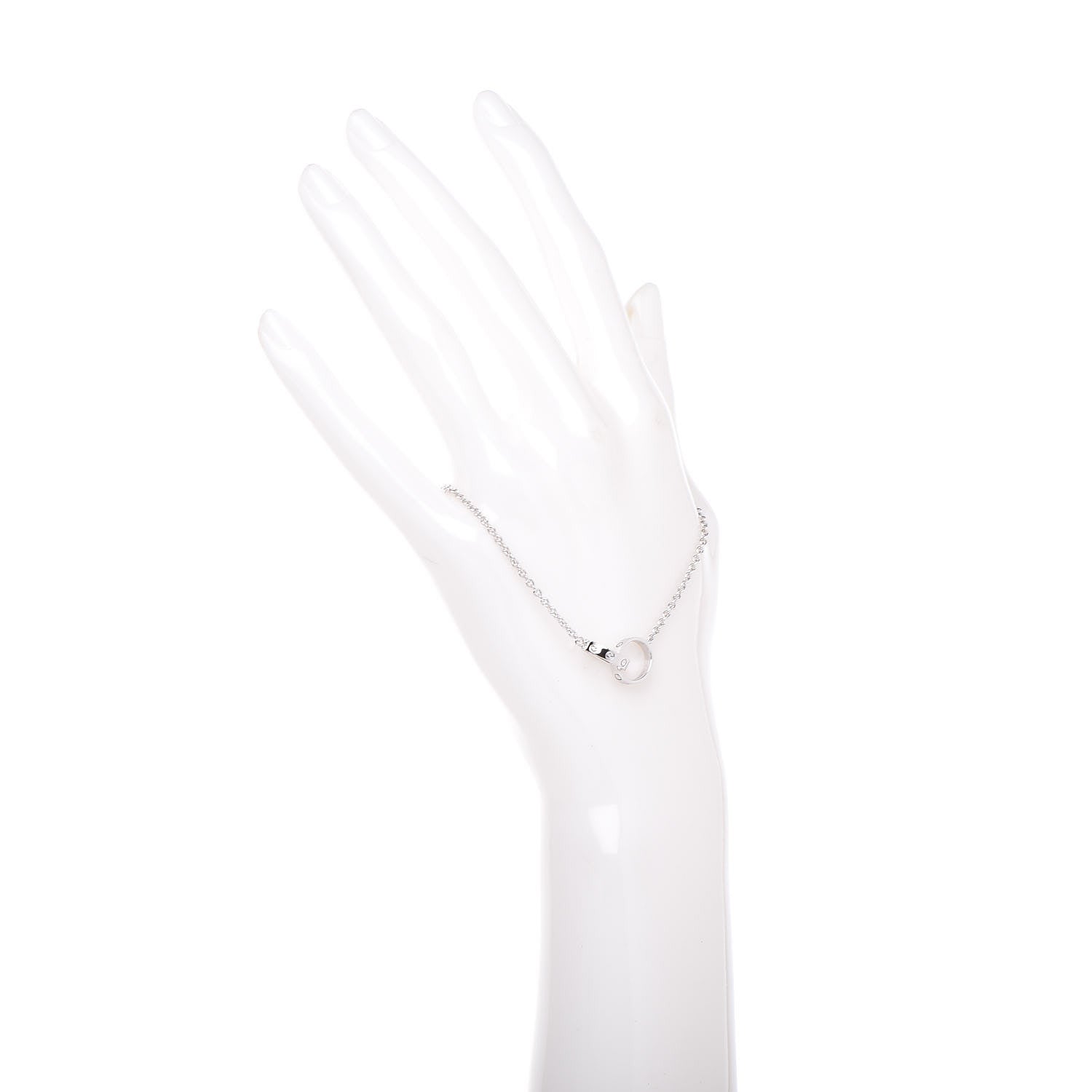 Tiffany CARTIER 18K White Gold Interlocking LOVE Bracelet 2 of 8