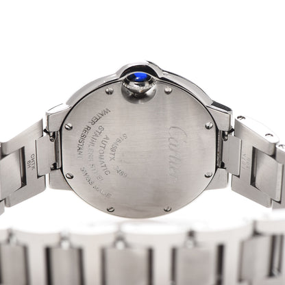 Cartier Stainless Steel Diamond 33mm Ballon Bleu De Automatic Watch 5 of 9