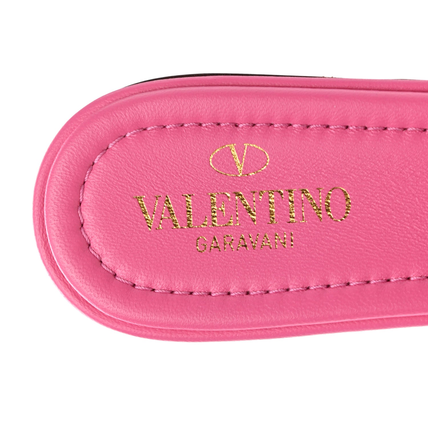 Valentino Garavani Nappa Roman Stud Flat Slide Sandals 37 Feminine Pink 7 of 10