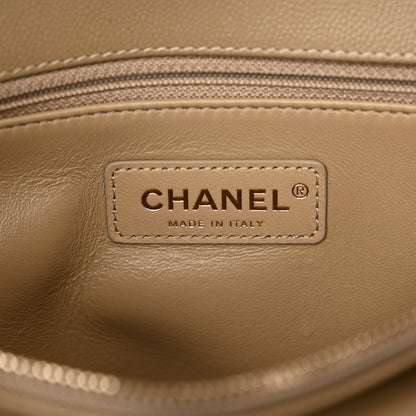 Chanel Caviar Lizard Embossed Quilted Small Coco Handle Flap Dark Beige 5 of 9