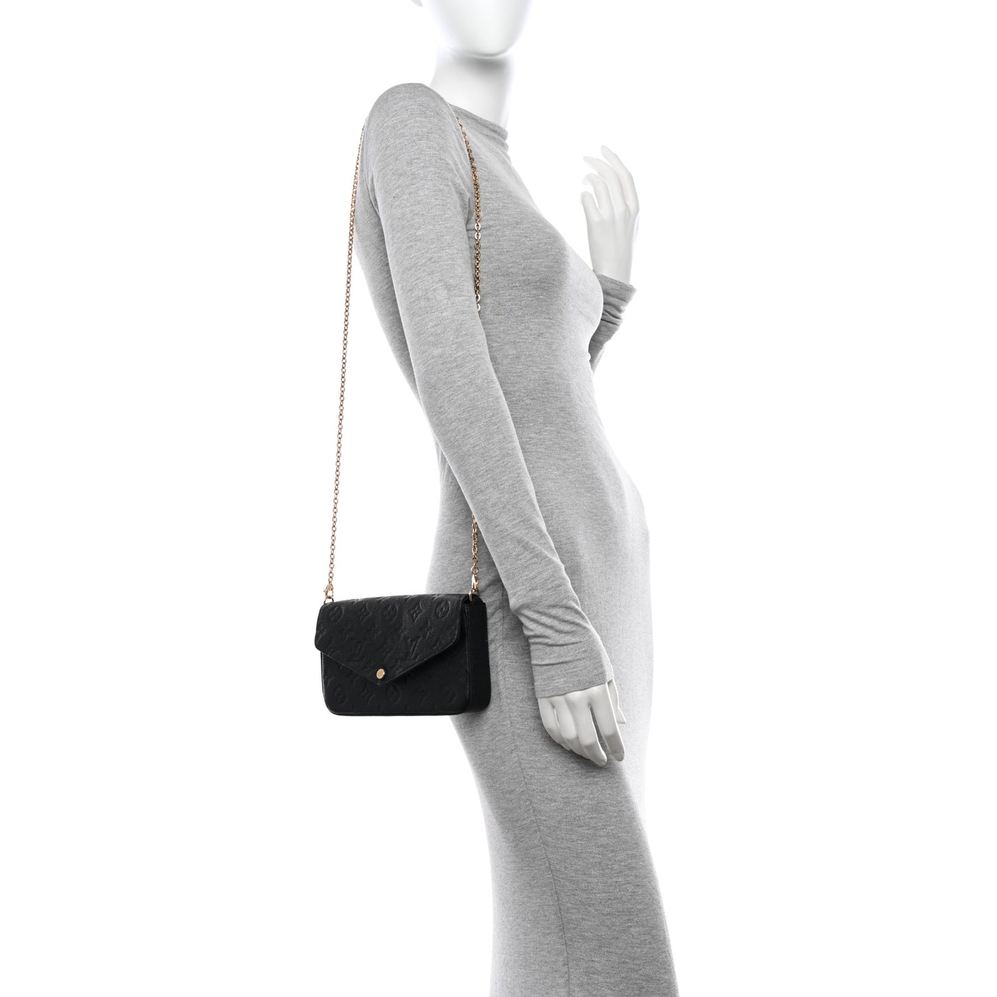 Empreinte Pochette Felicie Chain Wallet Black