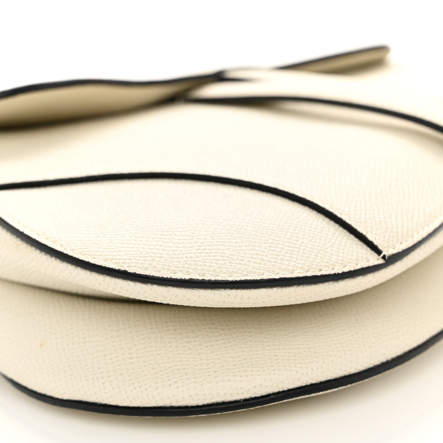 Christian Dior Grained Calfskin Saddle Bag White 9 of 12