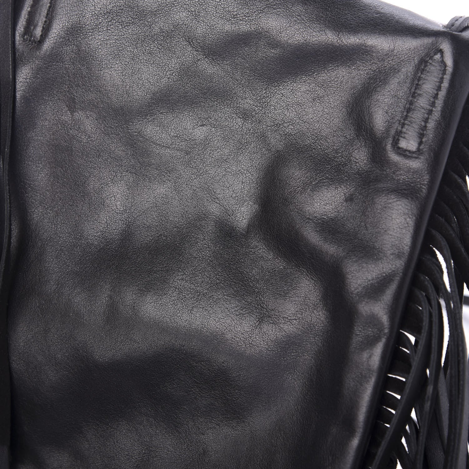 Saint Laurent Lambskin Fringe Small Anita Crossbody Bag Black 11 of 11