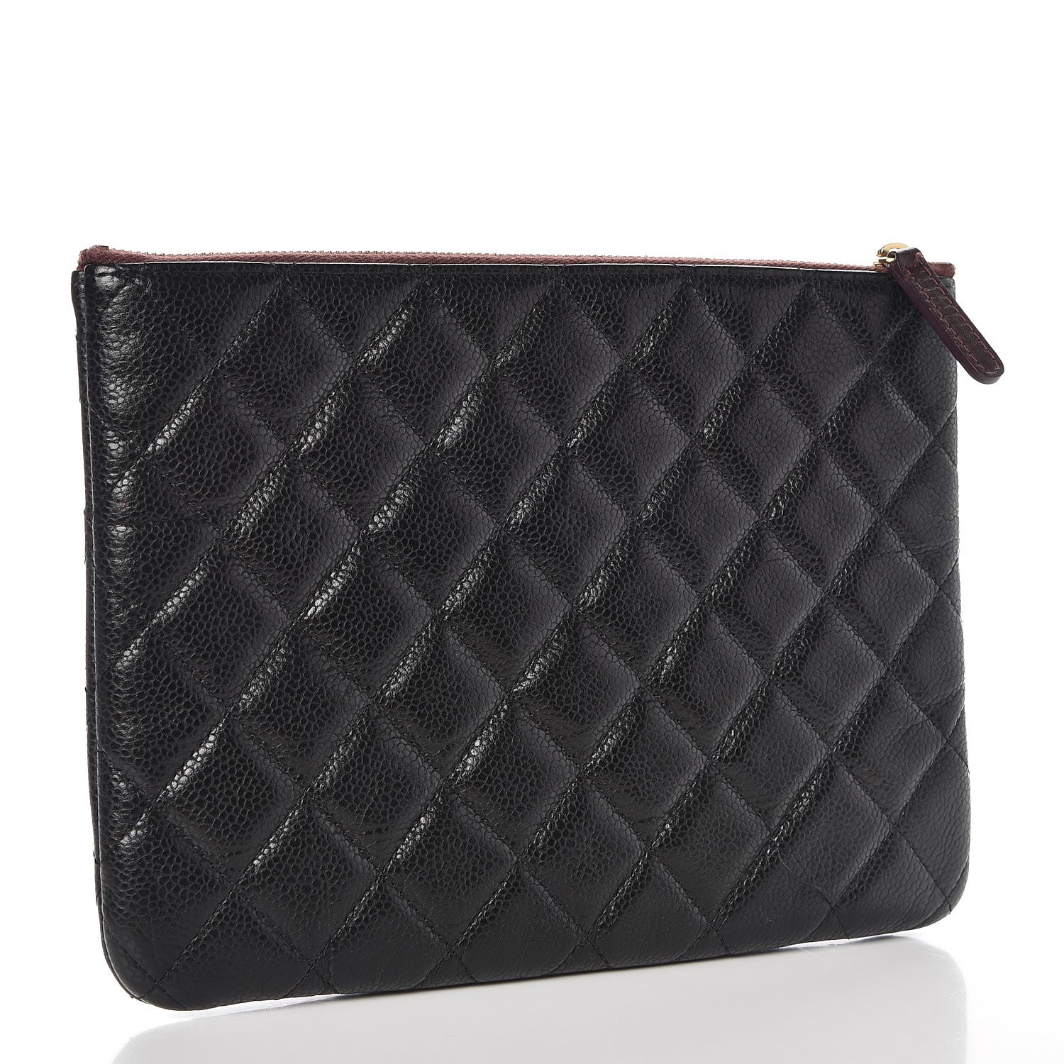 Chanel Caviar Quilted Medium Cosmetic Case Black 3 of 9