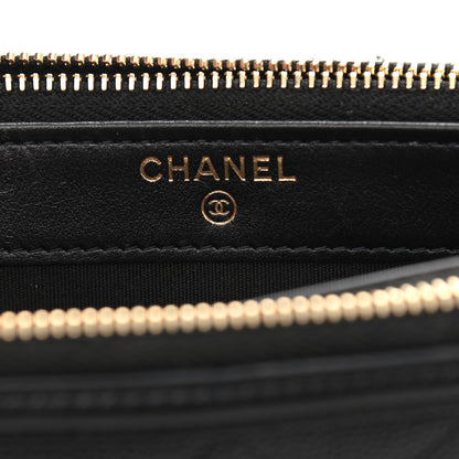 Chanel Caviar Quilted CC Filigree Clutch With Chain Black 8 of 14