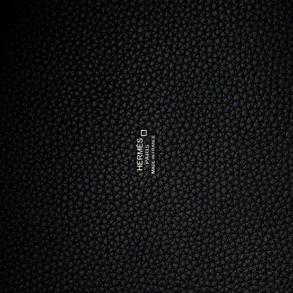 Hermes Taurillon Clemence Matte Alligator Picotin Lock Touch 22 MM Black 6 of 8