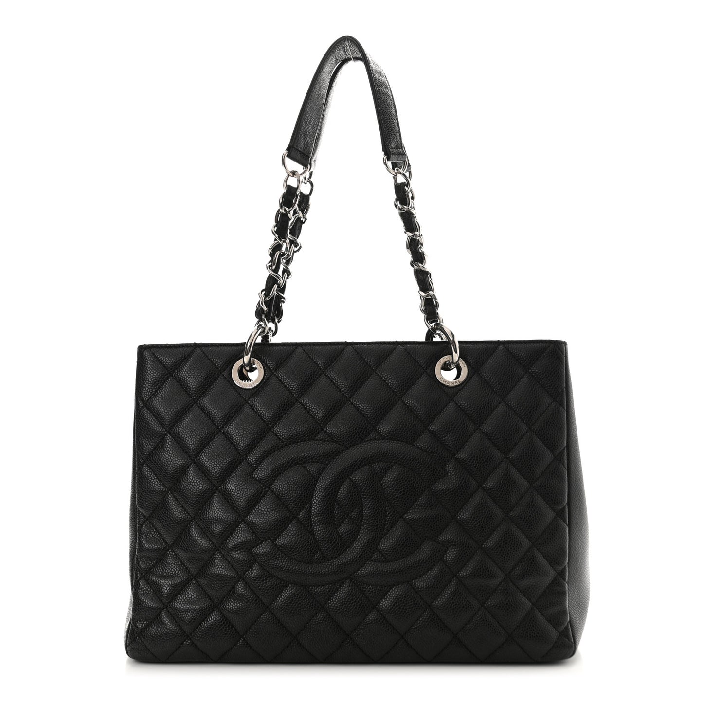 Caviar Quilted Grand Shopping Tote GST Black