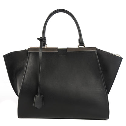 Fendi Vitello Dolce Shiny Nappa Petite 3Jours Tote Black 1 of 10