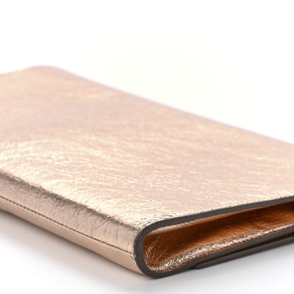 Saint Laurent Metallic Calfskin Large Belle De Jour Clutch Rose Gold 9 of 9