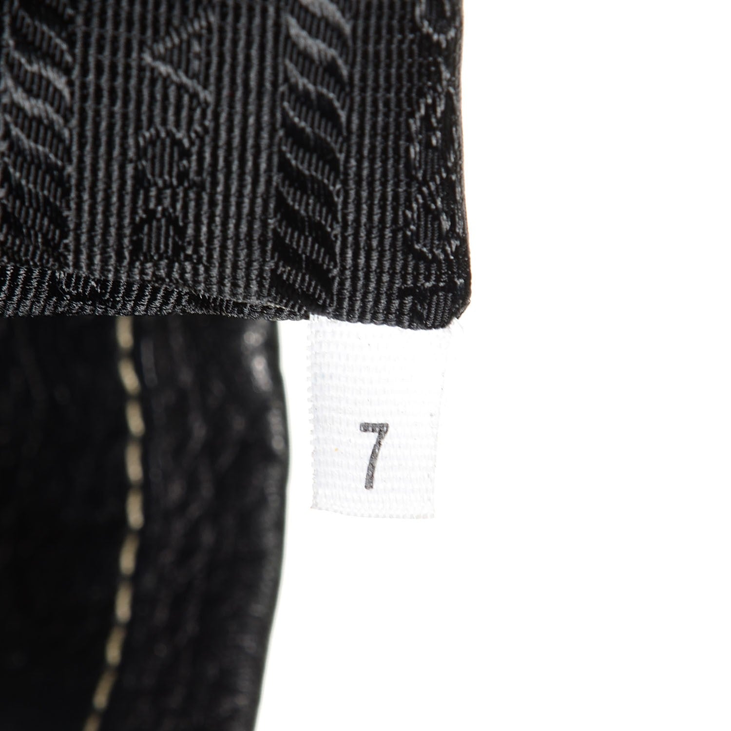 Prada Vitello Daino Stripe Shoulder Bag Nero Black 8 of 8