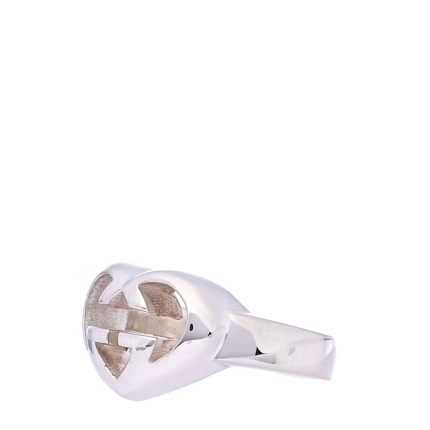 Sterling Silver Britt Interlocking G Heart Ring 54 7