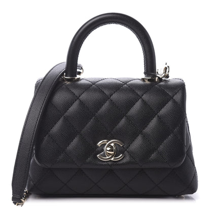Chanel Caviar Quilted Extra Mini Coco Handle Flap Black 1 of 11