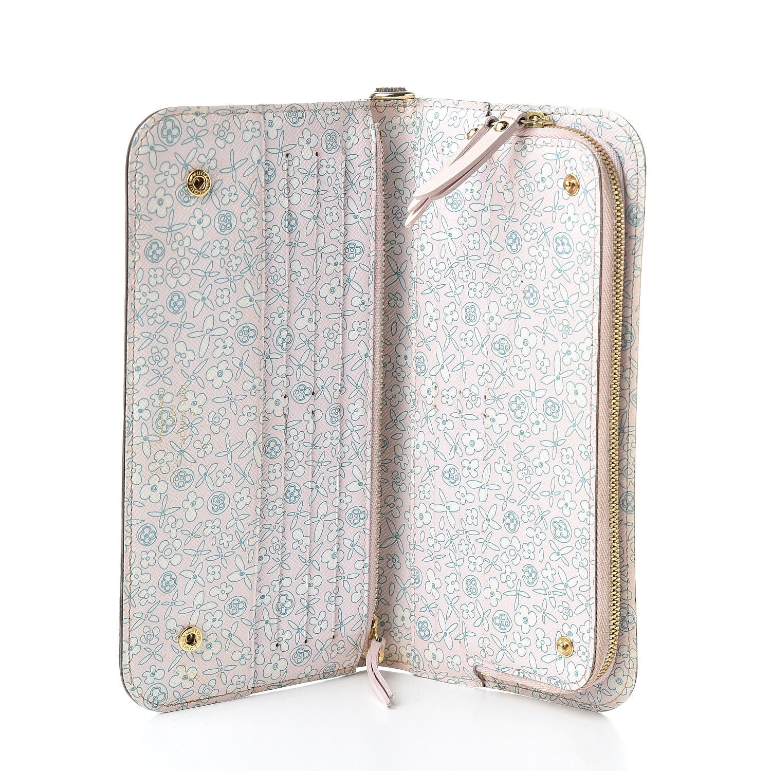 Louis Vuitton Monogram Fleuri Insolite Wallet Rose 5 of 13