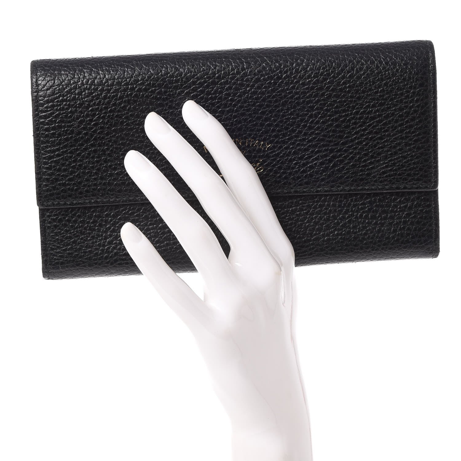 Gucci Dollar Calfskin Swing Continental Wallet Black 2 of 9