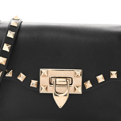 Valentino Garavani Vitello Mini Rockstud Flip Lock Crossbody Bag Black 7 of 9