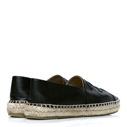 Chanel Lambskin CC Espadrilles 37 Black 3 of 5