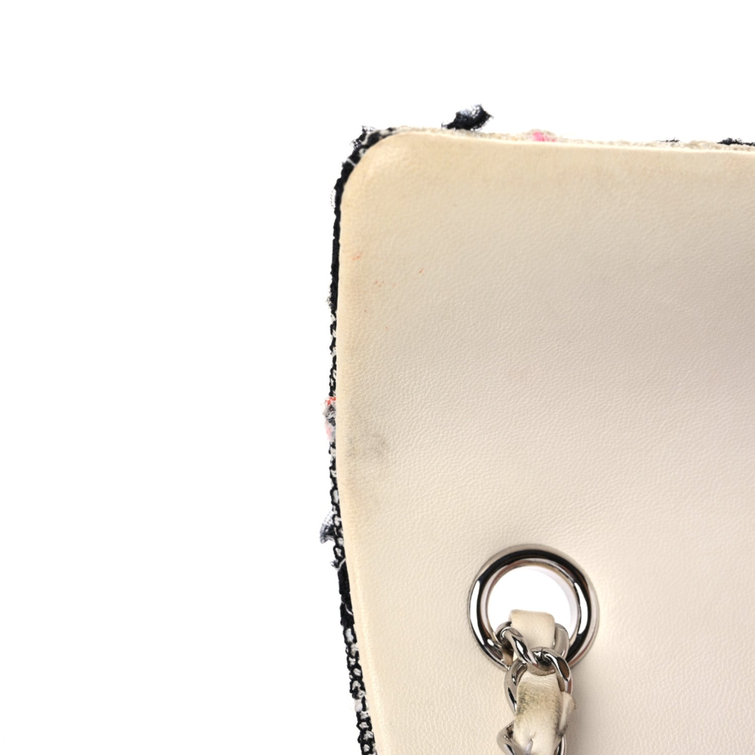 Chanel Tweed Quilted Mini Rectangular Flap Black White Pink 17 of 19