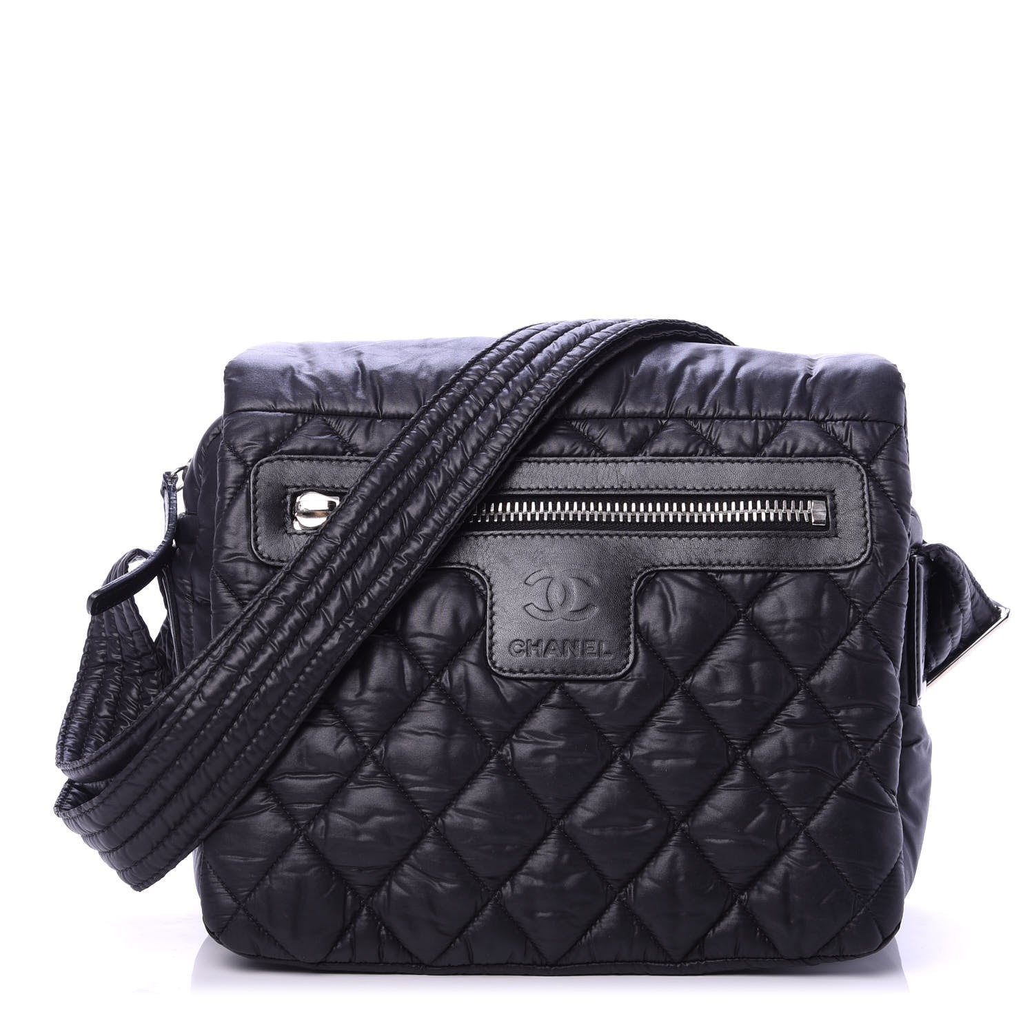 Chanel Nylon Small Coco Cocoon Messenger Bag Black 1 of 12