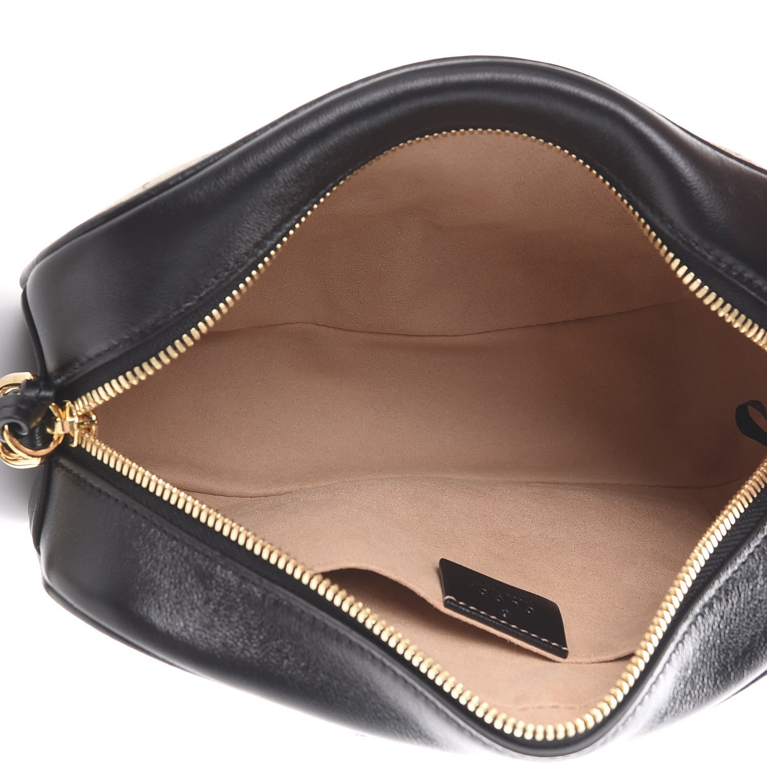 Gucci Monogram Matelasse Diagonal Small GG Marmont Chain Shoulder Bag Beige Black 4 of 11