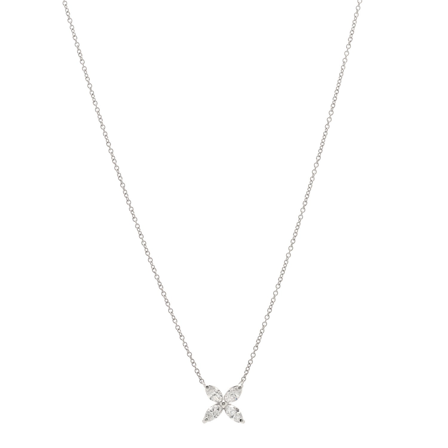 Tiffany Platinum Diamond Medium Victoria Necklace 1 of 6