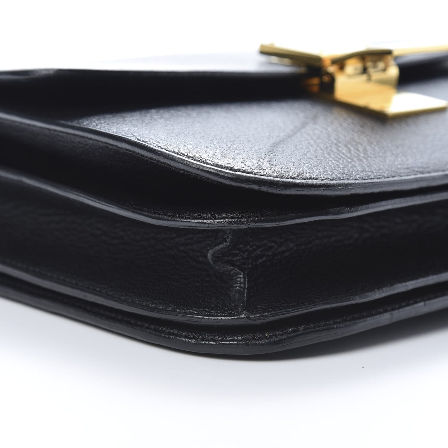 Goatskin Medium Classic Box Flap Bag Black