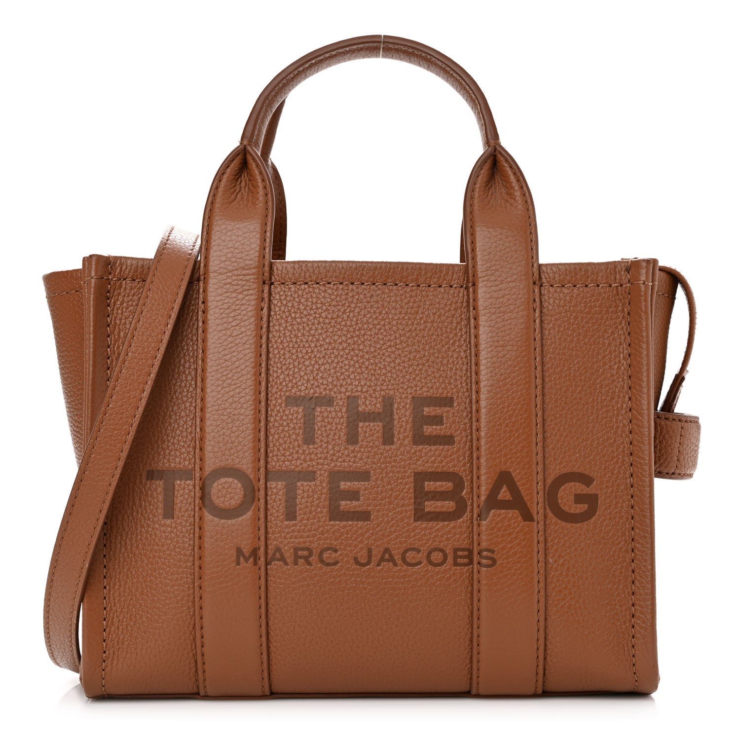 Marc Jacobs Grained Calfskin Small The Tote Bag Argan Oil 1 of 11