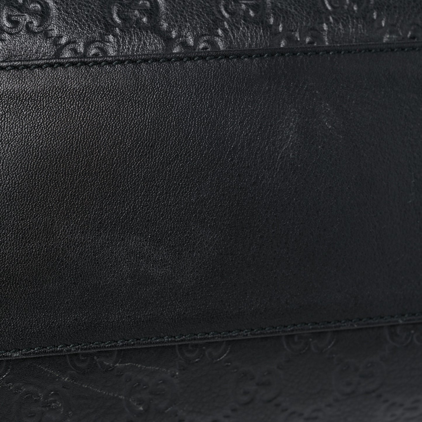 Guccissima Medium Zippered Shopping Tote Black