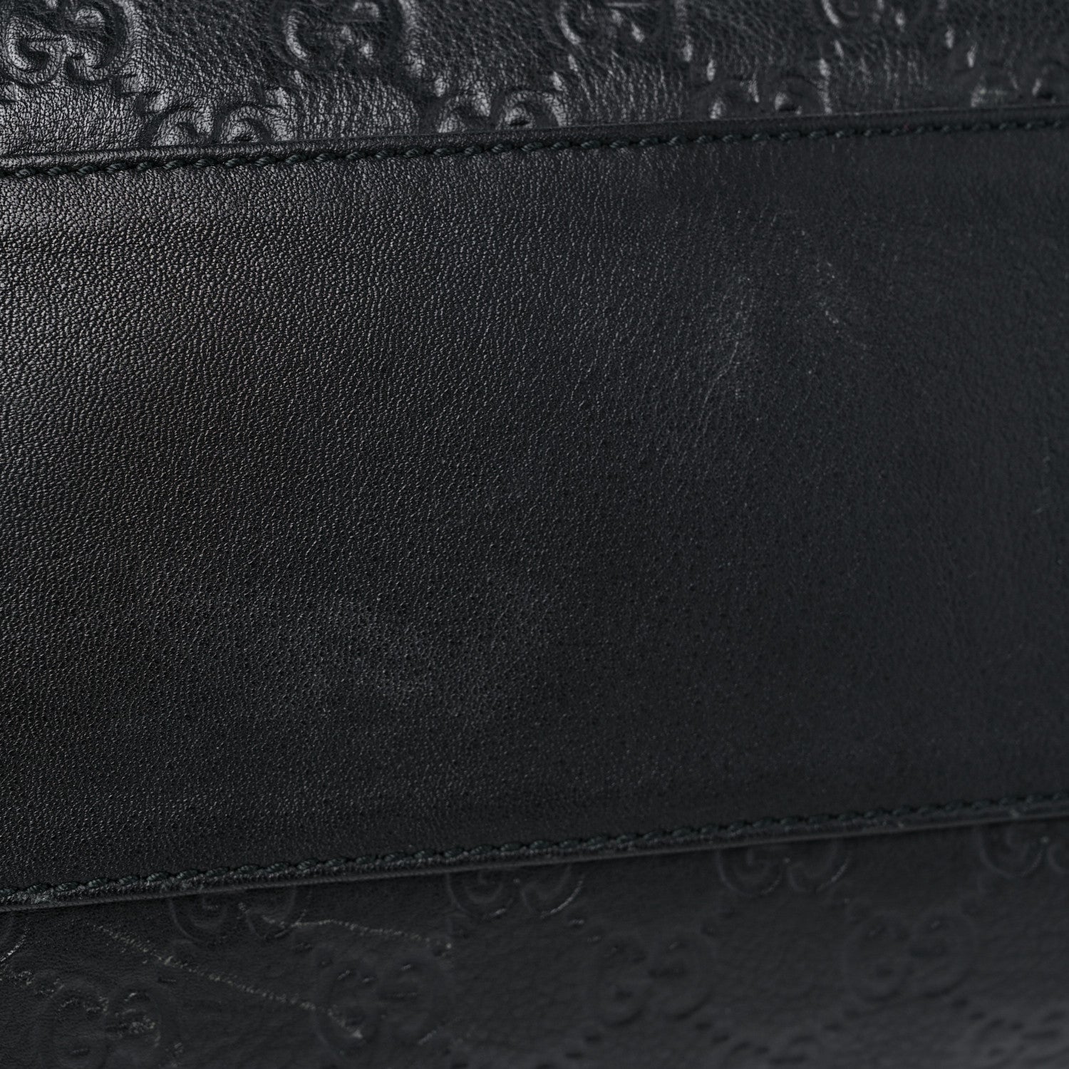 Gucci Guccissima Medium Zippered Shopping Tote Black 13 of 16