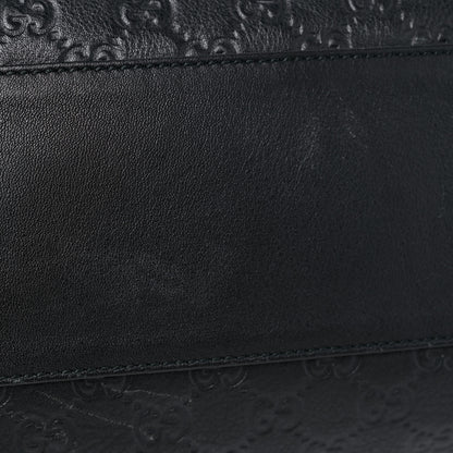 Gucci Guccissima Medium Zippered Shopping Tote Black 13 of 16