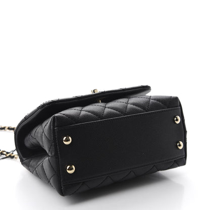 Chanel Caviar Quilted Extra Mini Coco Handle Flap Black 4 of 10
