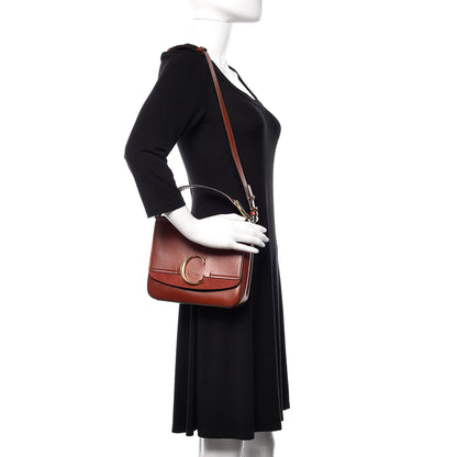 Chloe Calfskin Small C Double Carry Sepia Brown 2 of 9