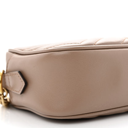 Gucci Calfskin Matelasse Mini GG Marmont Chain Shoulder Bag Porcelain Rose 9 of 11