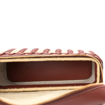 Loro Piana Wicker Calfskin L19 Extra Pocket Pouch Malt Deep Kummel Sun Gold 5 of 10